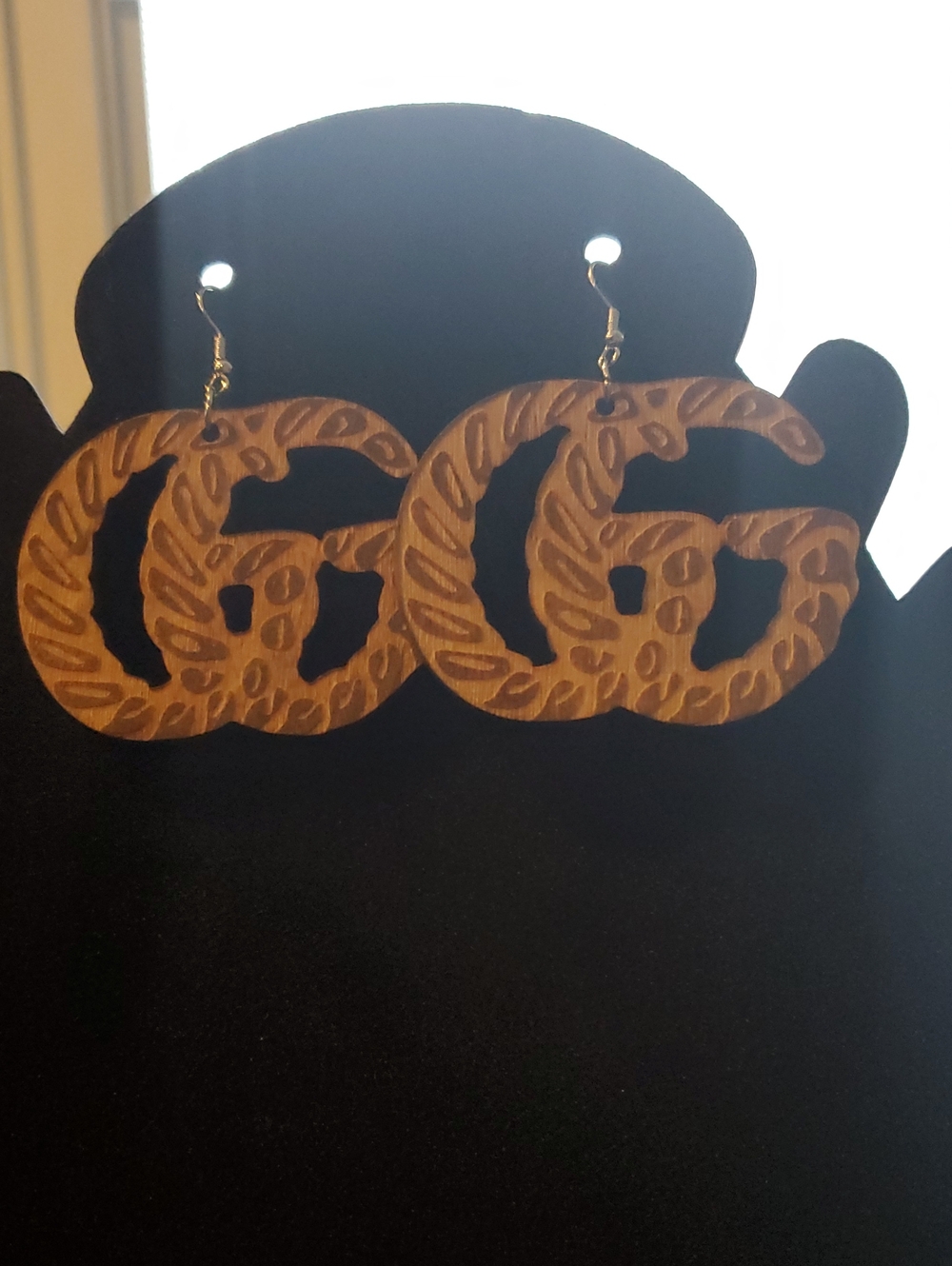 GG Drop Earrings in Brown